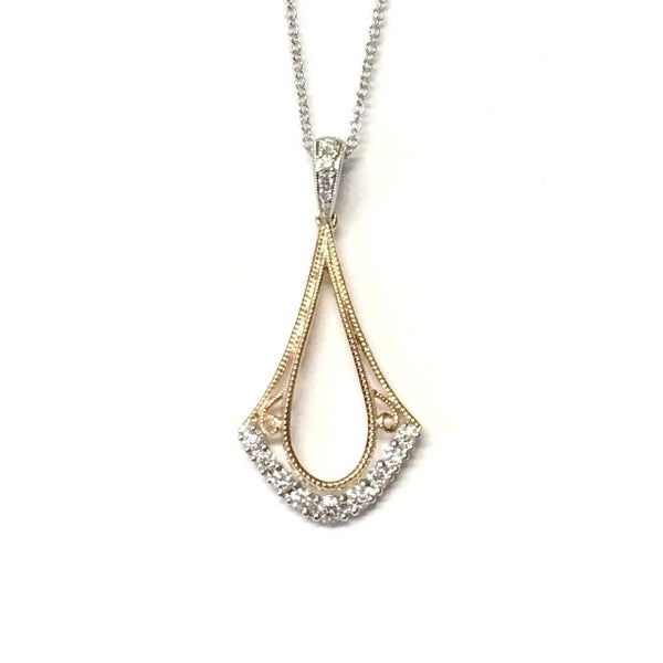 Simon G Rose and White Gold Diamond Pendant