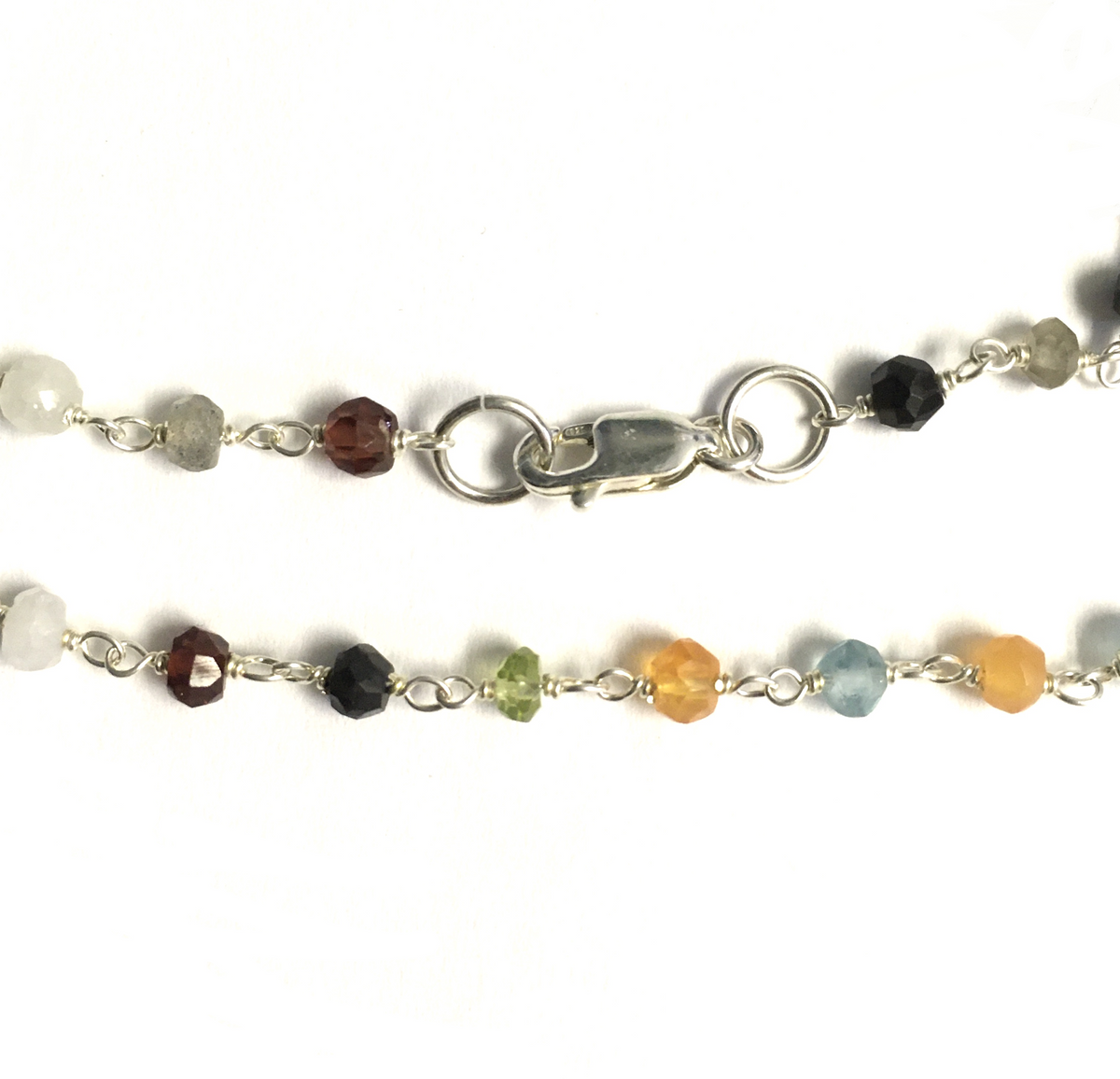 Semi precious stone hot sale bead necklaces