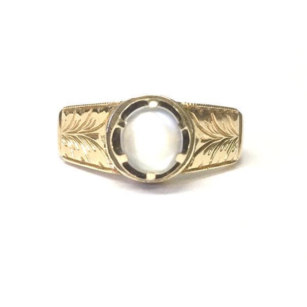 Preowned Yellow Gold Moonstone Ring