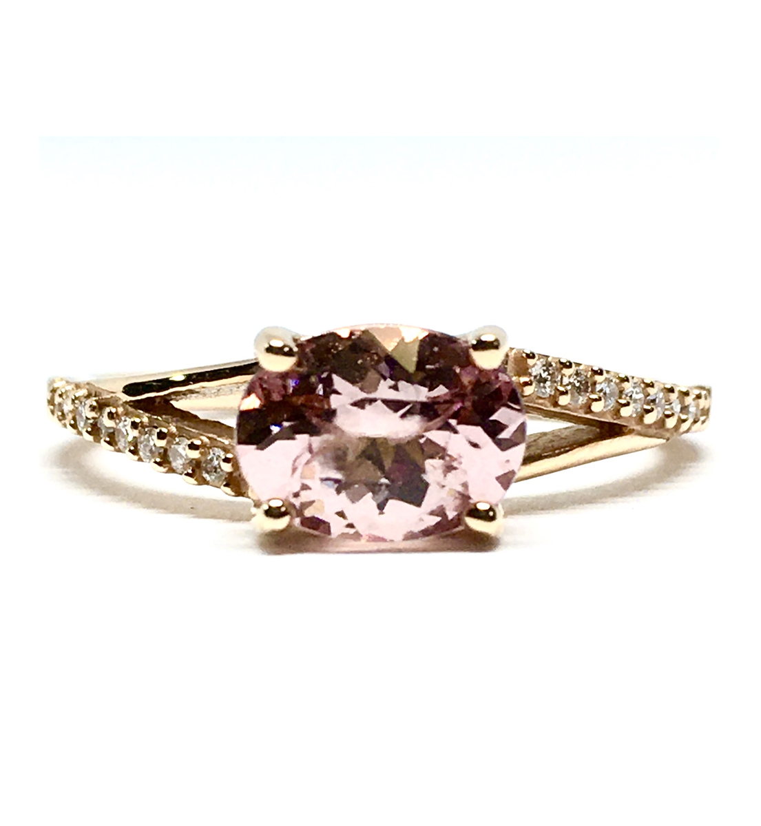 Serpentine Garnet Rose Gold Ring