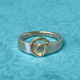 Sterling Silver and Yellow Gold Nautilus Ring