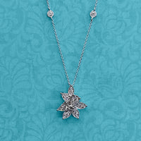 White Gold Diamond Marquise Cluster Pendant