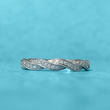 White Gold and Diamond Twist Band