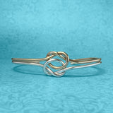 Sterling Silver and Yellow Gold-Filled Double Knot Cuff Bracelet