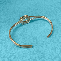 Sterling Silver and Yellow Gold-Filled Double Knot Cuff Bracelet