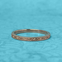 Gold Carved Thin Stack Band