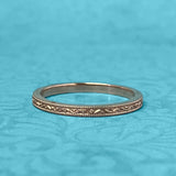 Gold Carved Thin Stack Band
