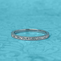 Gold Carved Thin Stack Band