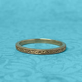 Gold Carved Thin Stack Band