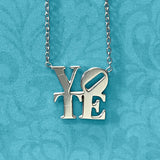 Sterling Silver VOTE Necklace