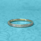 Yellow Gold Channel-Set Diamond Band