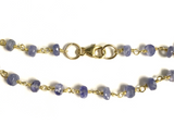 Vermeil and Tanzanite Beaded Chain Necklace