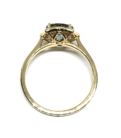 Yellow Gold Oval Blue Sapphire Ring