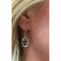 Judi Powers Yellow Gold Dendritic Agate Earrings