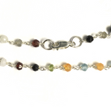 Sterling Silver and Semi-Precious Stone Beaded Chain Necklace