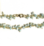 Vermeil and Larimar Beaded Chain Necklace
