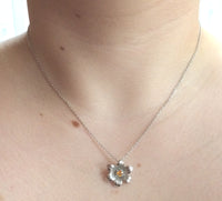 Sterling Silver Citrine Floral Pendant - Exclusively Continental