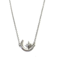 Sterling Silver Moon and Star