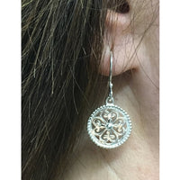 Southern Gates Sterling Small Round Heart Scroll Earrings