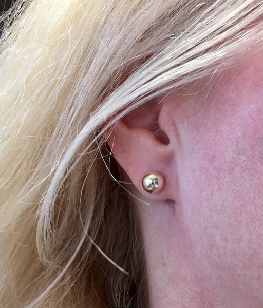 8mm silver 2025 ball earrings