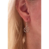 Sterling Silver Wave Dangle Earrings