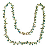 Vermeil and Turquoise Beaded Chain Necklace