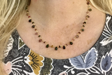 Vermeil and Tourmaline Beaded Chain Necklace