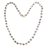 Vermeil and Tanzanite Beaded Chain Necklace
