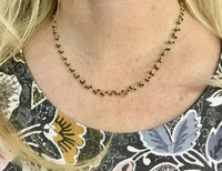 Vermeil and Hematite Beaded Chain Necklace