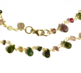 Vermeil and Tourmaline Beaded Chain Necklace