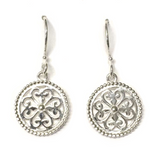 Southern Gates Sterling Small Round Heart Scroll Earrings