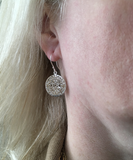 Southern Gates Round Scroll Design Dangle Earrings