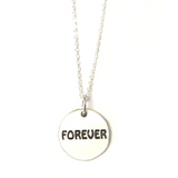 Sterling Silver "Forever" Charm Necklace