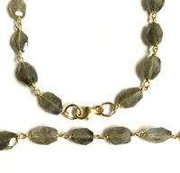 Vermeil and Labradorite Beaded Chain Necklace