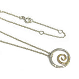 Sterling Silver and Yellow Gold Spiral Pendant