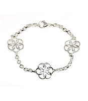 Sterling Silver Celtic Flower Bracelet
