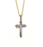 Sterling Silver and Gold-Filled Double-Design Cross Pendant
