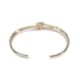 Sterling Silver and Yellow Gold-Filled Double Knot Cuff Bracelet