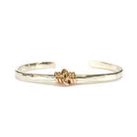Sterling Silver and Yellow Gold-Filled Knot Cuff Bracelet