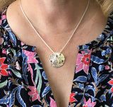 Sterling Silver and Yellow Gold Sand Dollar Pendant