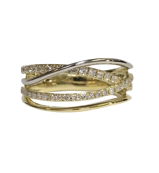 Yellow gold 2025 diamond dress rings